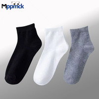 MPPMCK袜子男士船袜纯棉吸汗透气薄款短袜透气长袜黑色商务男袜 船袜黑色 10双 均码
