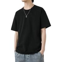 JEANSWEST/真维斯 宽松 男士短袖T恤 黑色 3XL
