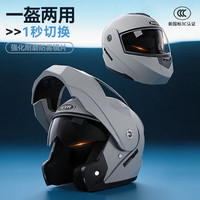 NEVA新国标3c认证电动车头盔揭面盔四季通用男女双镜冬季全覆安全帽