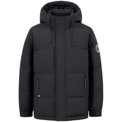 雪中飞 羽绒服男士冬季时尚休闲轻户外百搭连帽保暖防风御寒鸭绒外套羽绒 黑色 L (175)
