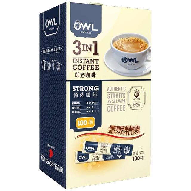 猫头鹰 三合一 特浓速溶咖啡粉