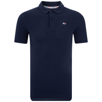 国家补贴：TOMMY HILFIGER 纯棉双扣领修身短袖POLO衫