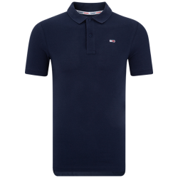 TOMMY HILFIGER 纯棉双扣领修身短袖POLO衫
