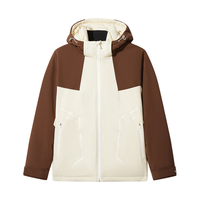 卡宾男装三防90鸭绒羽绒服2024秋冬可拆卸帽宽松外套户外H 杏色15 46/165/S