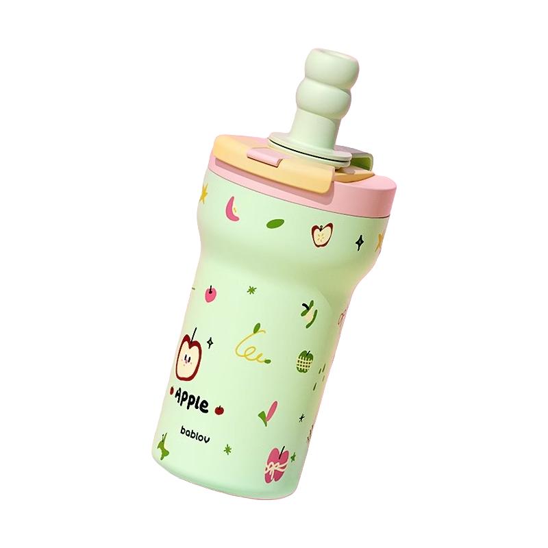 青枝苹果园650ml【纳米水性陶瓷内胆】赠手机支架+原装茶漏