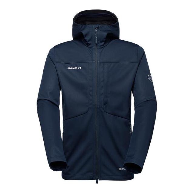 MAMMUT Ultimate VIII八代男士户外GTX软壳夹克连帽外套 深海蓝色 L