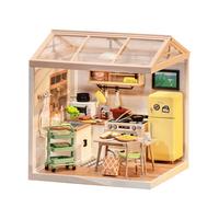 rolife若来超级世界益智积木拼装玩具厨房diy小屋模型儿童女