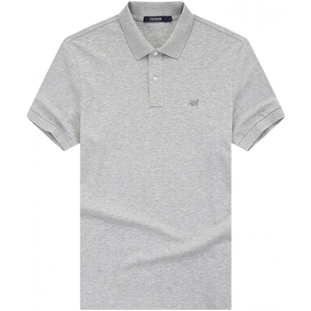 雅戈尔（YOUNGOR）短袖POLO衫男翻领胸前绣花棉棉弹面料POLO衫新品 灰色 3XL