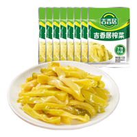 吉香居榨菜真芯 麻辣萝卜干泡椒豇豆野山椒海带丝即食组合下饭菜咸菜 吉香居榨菜15g*8袋
