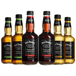 杰克丹尼 Jack Daniels）礼盒装 可乐+柠檬+苹果味 330ml*6瓶  威士忌  预调酒