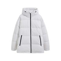Gap男女装2024秋冬防风防雨立领连帽羽绒服简约风外套678668 白色 170/92A(M) 亚洲尺码