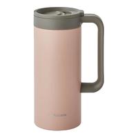 乐扣乐扣旋盖桌面户外露营办公商务茶杯保温桌面杯 粉红色 500ML