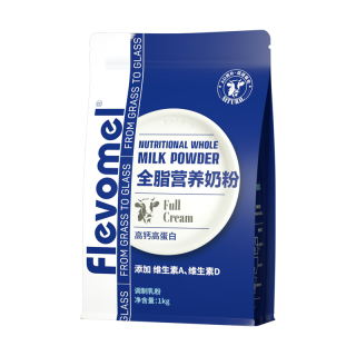 风车牧场 全脂成人奶粉高钙青少年学生中老年牛奶粉 1KG/袋 家庭装