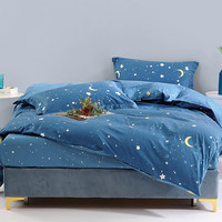 百丽丝被套单件 100%纯棉 40支阳光全棉印花面料单被套 仰望星辰全棉印花被套 150cm*210cm