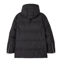 卡宾男装字母印花连帽羽绒服潮流保暖大衣宽松外套潮流H 煤黑色01 50/175/L