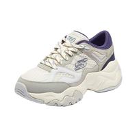 斯凯奇Skechers女鞋透气轻便潮流熊猫鞋子时尚老爹鞋12958 灰色/海军蓝色/GYNV 36
