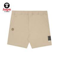 Aape 旗舰店男装春夏猿颜徽章纯色潮流简约纯色山系短裤6888XXI