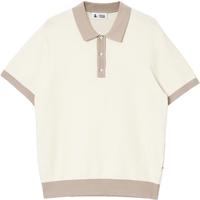 杰克·琼斯(JACK&JONES)25年男装短袖polo衫男重磅针织柔顺男士POLO衫高端夏季翻领半袖 C00米白色 常规 L