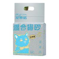 宠贵诺 清新白茶味豆腐混合猫砂抑菌结团可冲厕所茶多酚强效除臭真空装 白茶清新真空混合猫砂4.8斤×4袋