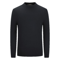 雅戈尔（YOUNGOR）毛衫男士秋冬青年男毛衫羊毛混纺羊毛衫 黑色YYHM615205AYA XL 110cm