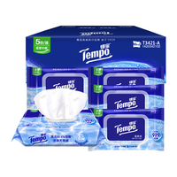 Tempo/得宝 可冲散 湿厕纸 80片 5包 家庭装湿厕纸