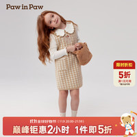 Paw in Paw PawinPaw卡通小熊童装2024年秋冬女童毛织连衣裙 Beige米色/35 110 cm