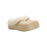 【奶油泡芙】GGCC2025冬季加绒毛里厚底半拖鞋懒人毛毛鞋棉鞋 米杏色 38