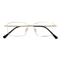 潮库商务近视男女款防蓝光电脑手机护目超轻框架 7003-金 配1.61防蓝光0-800度