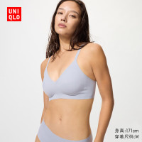 优衣库 女装无钢圈文胸/软支撑 弹嘟嘟柔托BRA 479194 61 水蓝色 L E70 C75 D75 E75 B80 C80