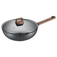 苏泊尔不粘炒锅少油烟家用麦饭石色炒菜锅具30cm电磁炉燃气灶通用酷石 80%客选适用1~3人不粘少油烟