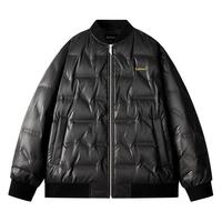 卡宾90鸭绒羽绒服24秋冬棋盘格肌理舒适保暖 煤黑色01 54