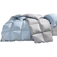 富安娜 FUANNA 酷丝棉 90%灰鸭绒羽绒被 四季被 700g填充 230*229cm 浅蓝色 【90鸭绒四季被】经典款 双人被1.8/2米(被芯230*229cm)