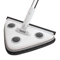 佳帮手2024款家用三角拖把天花板擦平板拖把柜子墙壁墙面清洁一拖净 三角拖把【共4块纤维绒布】