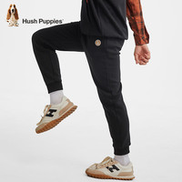Hush Puppies 暇步士 童装儿童男童冬季新款休闲一体绒加绒裤 藏蓝 120