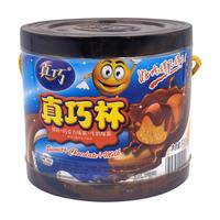 真巧杯桶装饼粒巧克力酱牛奶味酱星球形大杯夹心饼干休闲零食小吃 【桶装】真巧杯316克X2桶