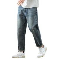 布衣传说牛仔裤合集 原色九分牛仔裤男款宽松锥形休闲长裤子 牛仔蓝12034 32