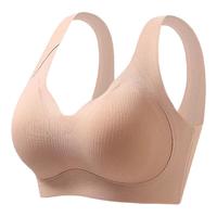 古今无痕内衣女聚拢大胸显小无钢圈防下垂运动美背心式一体文胸罩
