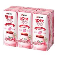 Binggrae 宾格瑞 牛奶饮料 草莓味 200ml*6盒