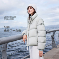坦博尔泡芙羽绒服女短款冬季立领百搭休闲小个子宽松保暖外套TB5530356D 黑色 S (160)