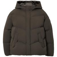 杰克·琼斯(JACK&JONES)男装25年冬季连帽严寒羽绒服男短款防水宽松蓄热鸭绒外套RDS认证 E04橄榄黑 2XL (190)