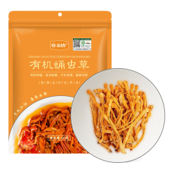 金唐 有机蛹虫草 精选虫草花50g 大孢子头食用菌菇干货 炖汤火锅食材 有机虫草花50g