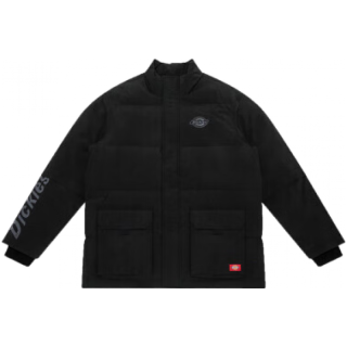 Dickies 羽绒服 假两件字母印花多口袋羽绒服男士休闲9550 军绿色 L 充绒量：160g