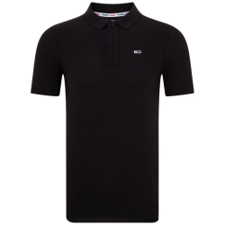 TOMMY HILFIGER 纯棉双扣领修身短袖POLO衫