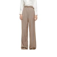 伊芙丽（eifini）伊芙丽直筒西装休闲裤女2024春装女裤1E8251351 深黄棕 155/60A/S