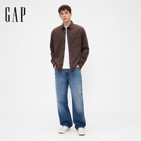 Gap 100%纯棉休闲长袖衬衫美式（门店有售）