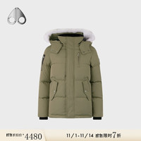 MOOSE KNUCKLES [限时7折] UNISEX 3Q 儿童鸭绒保暖小剪刀羽绒服 浅灰绿色/自然色羊毛领 L