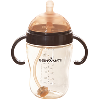 贝因美 BEINGMATE大宝宝吸管奶瓶婴儿PPSU断奶奶瓶一岁以上12月+双手柄重力球300ml