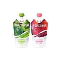 简爱 simplelove 果蔬沙拉酸奶120g/袋 含8-9种果蔬营养低温酸奶4%蔗糖轻盈少负担 草莓味5袋+猕猴桃5袋