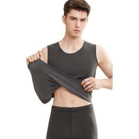 Miiow/猫人 羊绒蚕丝加绒 男士保暖背心  XL