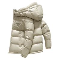 雪中飞 SNOWFLYING加厚可脱卸帽男士亮面羽绒服2024冬季高充绒防寒保暖男外套 卡其 175